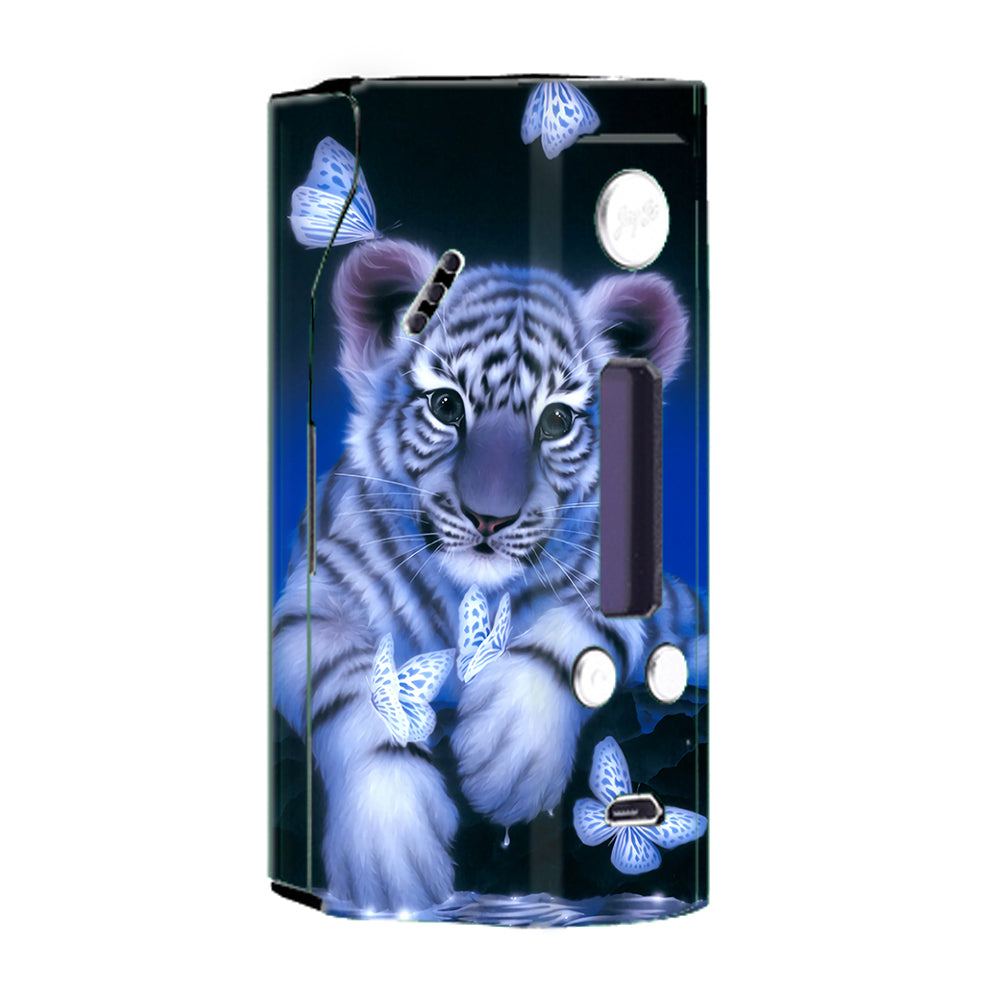  Cute White Tiger Cub Butterflies Wismec Reuleaux RX200  Skin