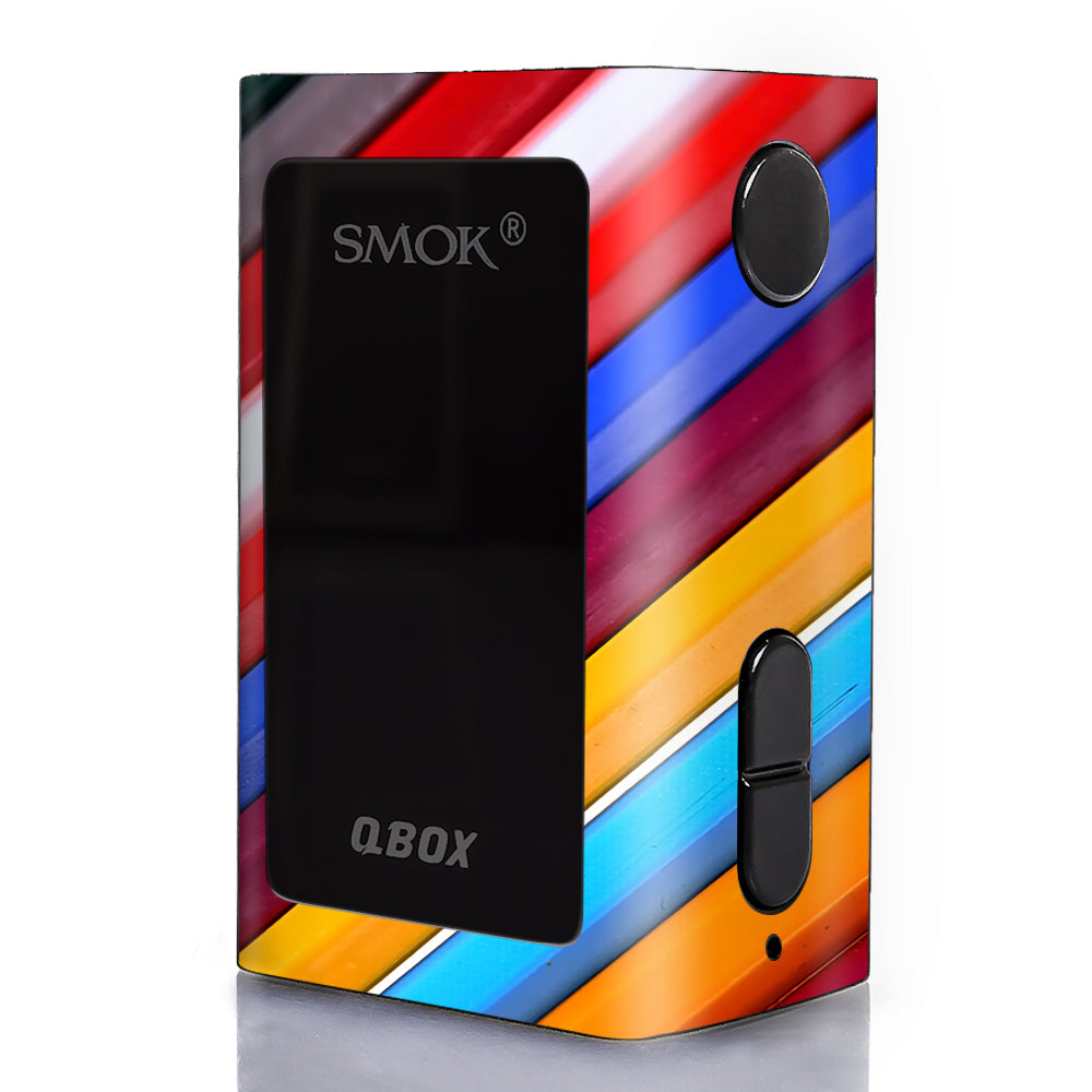  Color Stripes Pattern Smok Q-Box Skin