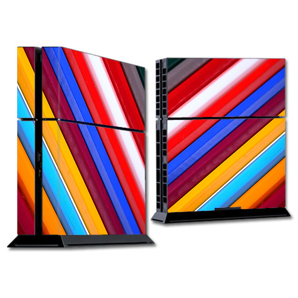  Color Stripes Pattern Sony Playstation PS4 Skin