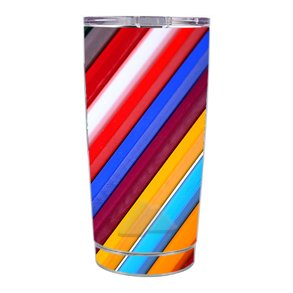 Skin Decal For Ozark Trail 20 oz Color Stripes Pattern Ozark Trail 20oz Tumbler Skin