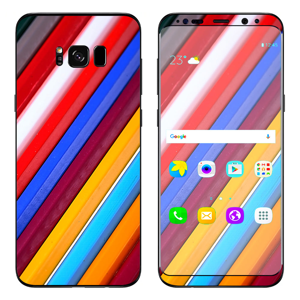 Color Stripes Pattern Samsung Galaxy S8 Plus Skin