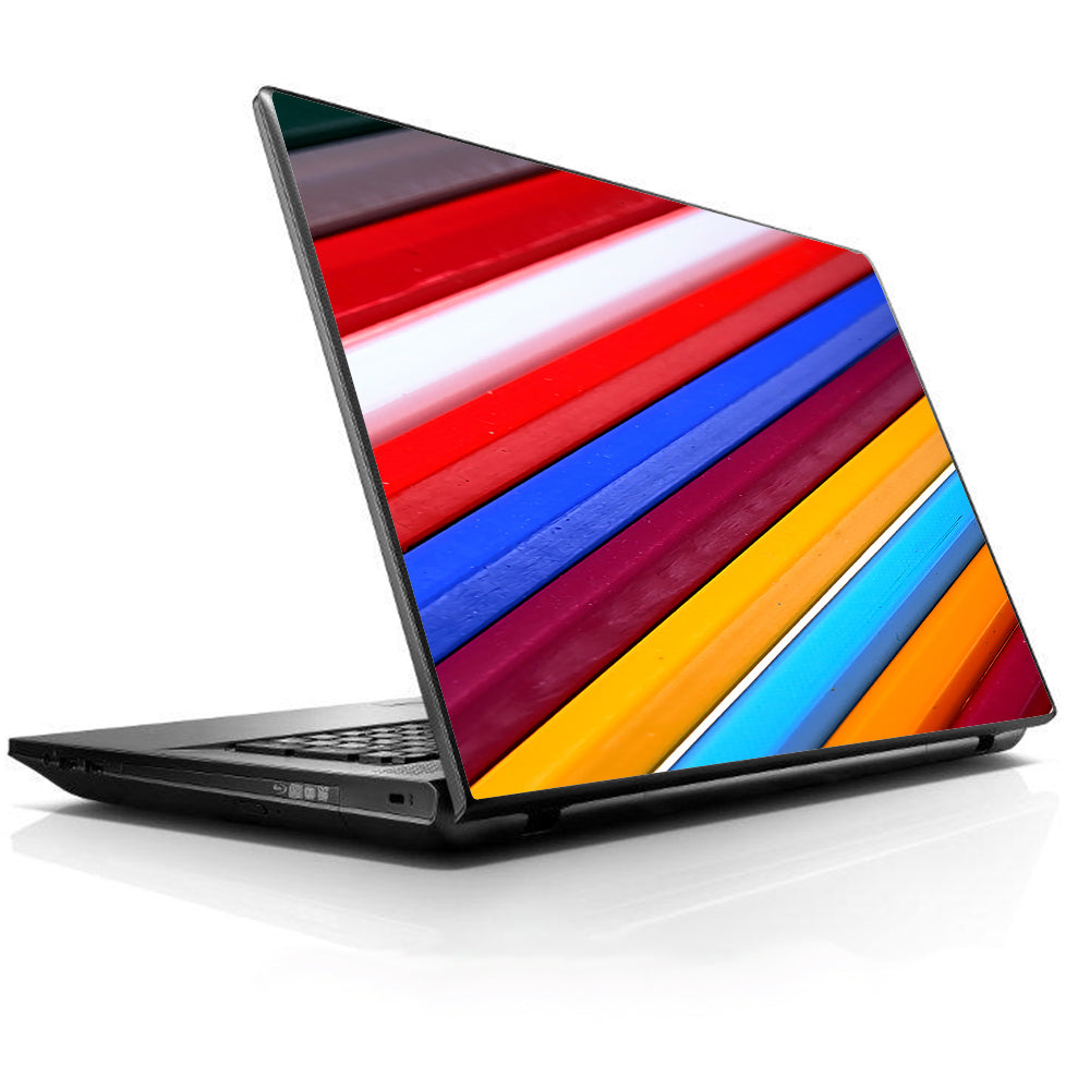  Color Stripes Pattern Universal 13 to 16 inch wide laptop Skin