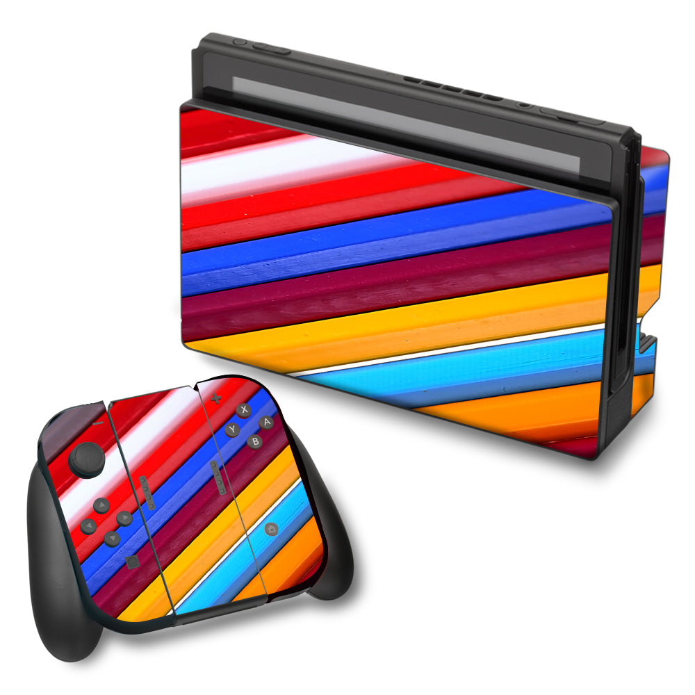  Color Stripes Pattern Nintendo Switch Skin
