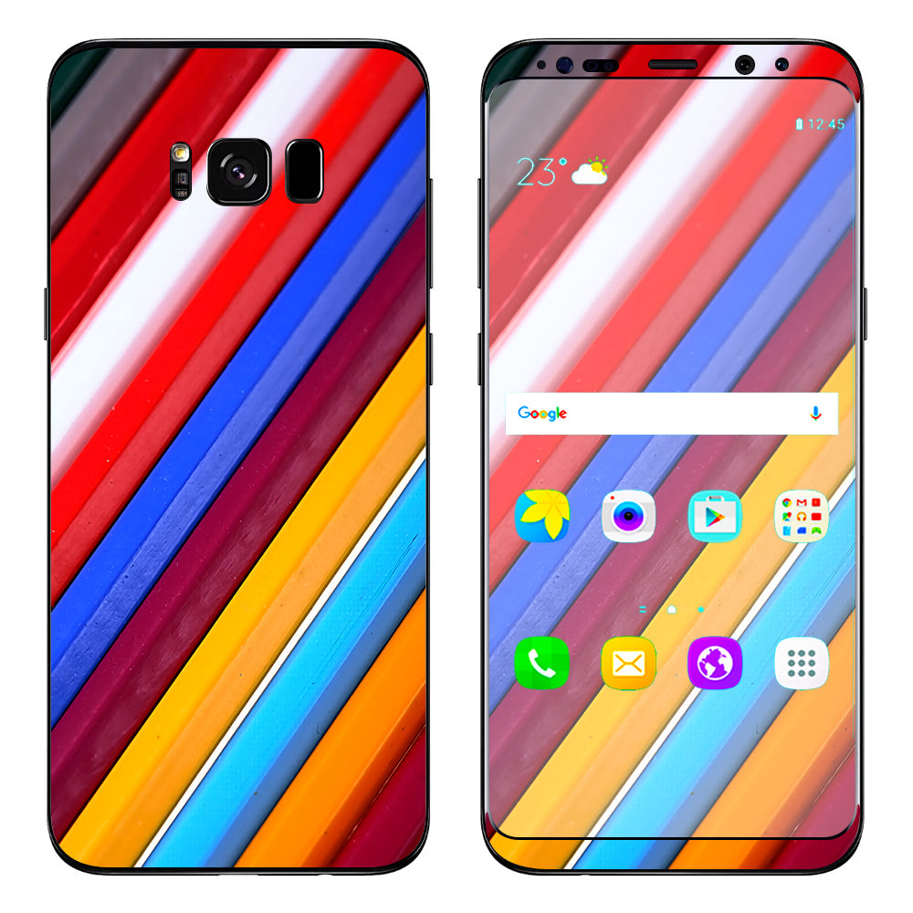  Color Stripes Pattern Samsung Galaxy S8 Skin