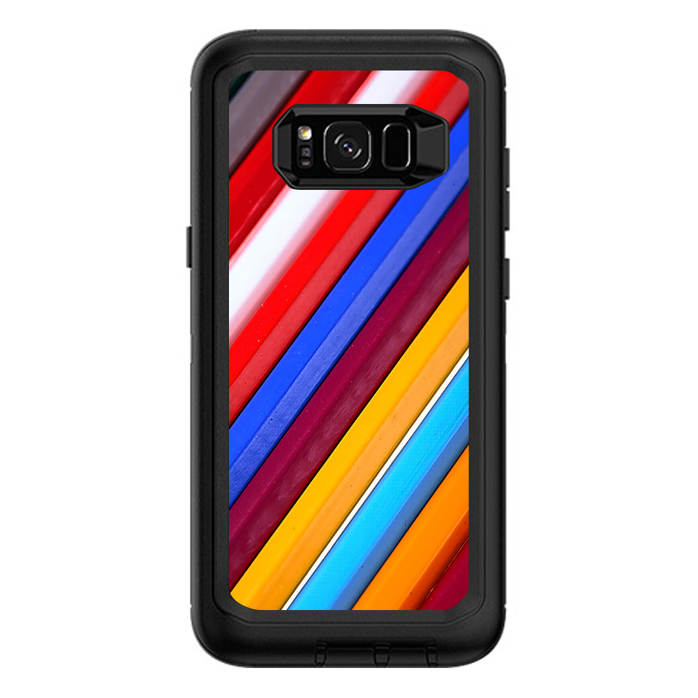  Color Stripes Pattern Otterbox Defender Samsung Galaxy S8 Plus Skin