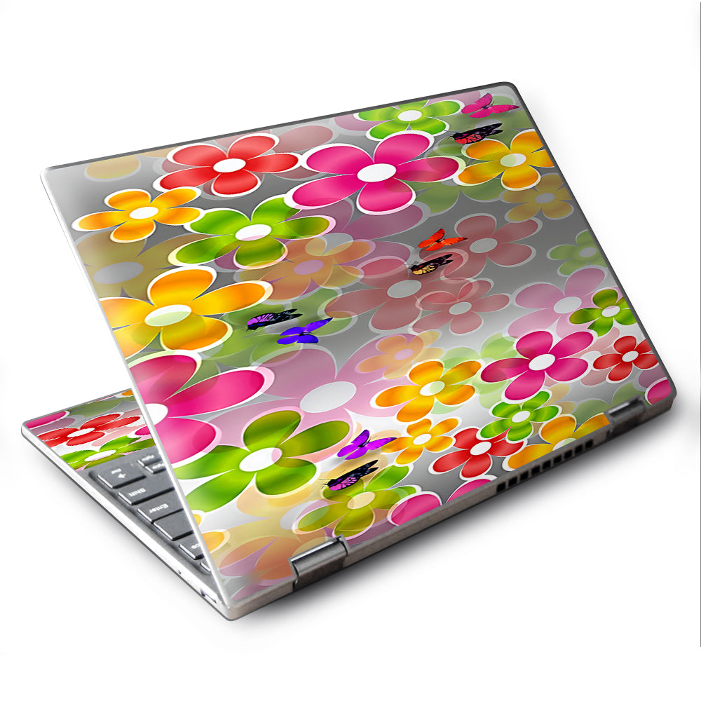  Butterflies And Daisies Flower Lenovo Yoga 710 11.6" Skin