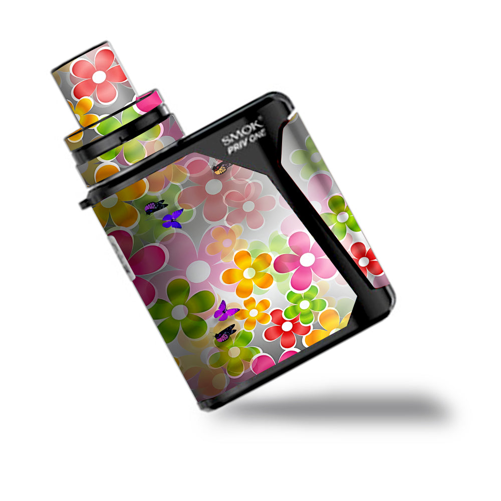  Butterflies And Daisies Flower Smok Priv One Skin