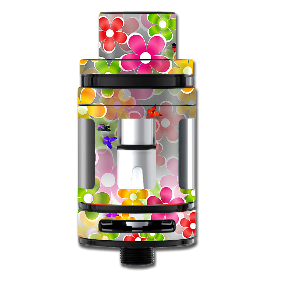  Butterflies And Daisies Flower Smok TFV8 Mini Big Baby Beast Skin