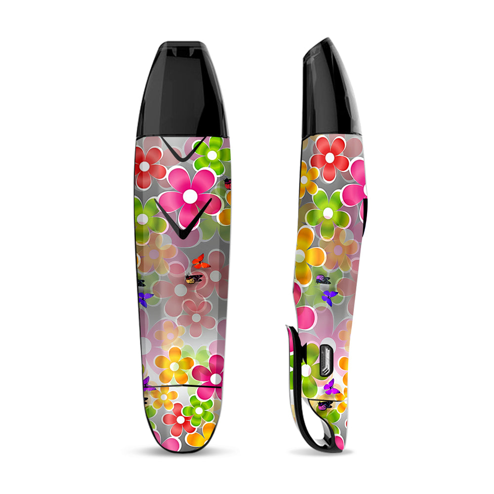 Skin Decal for Suorin Vagon  Vape / Butterflies and Daisies Flower