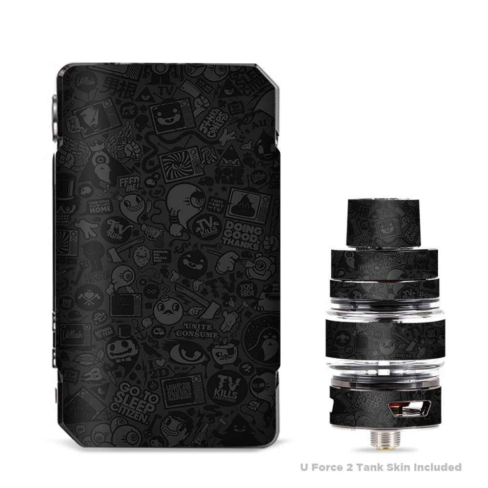 voopoo drag sticker Skin Decals for VooPoo Drag Mini Kit / Black Sticker Slap Design –  itsaskin.com