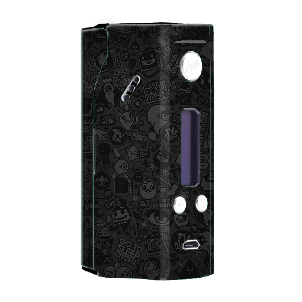 Skin Decal for Wismec Reuleaux RX200 Vape Mod / Black Sticker Slap Design itsaskin.com Skin Decal for Wismec Reuleaux RX200 Vape Mod / Black Sticker Slap Design itsaskin.com