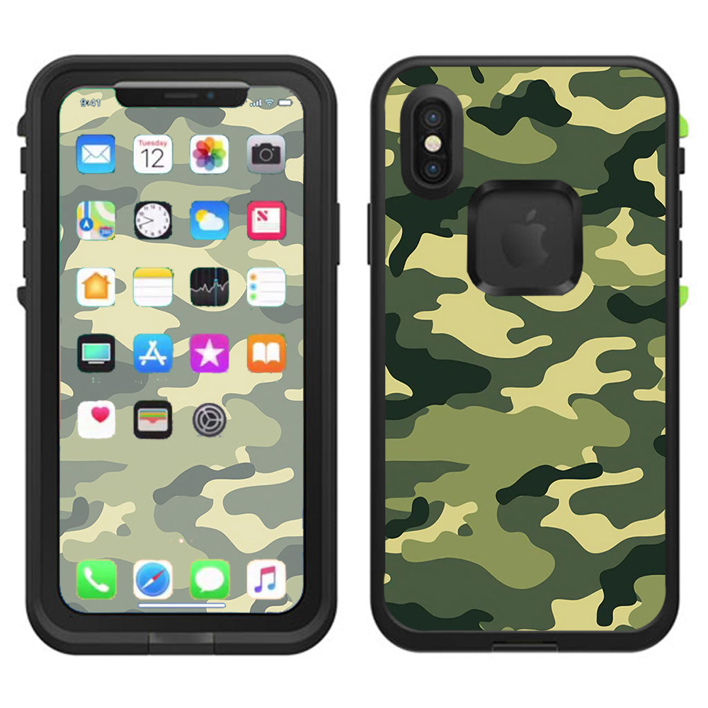  Green Camo Original Camouflage  Lifeproof Fre Case iPhone X Skin