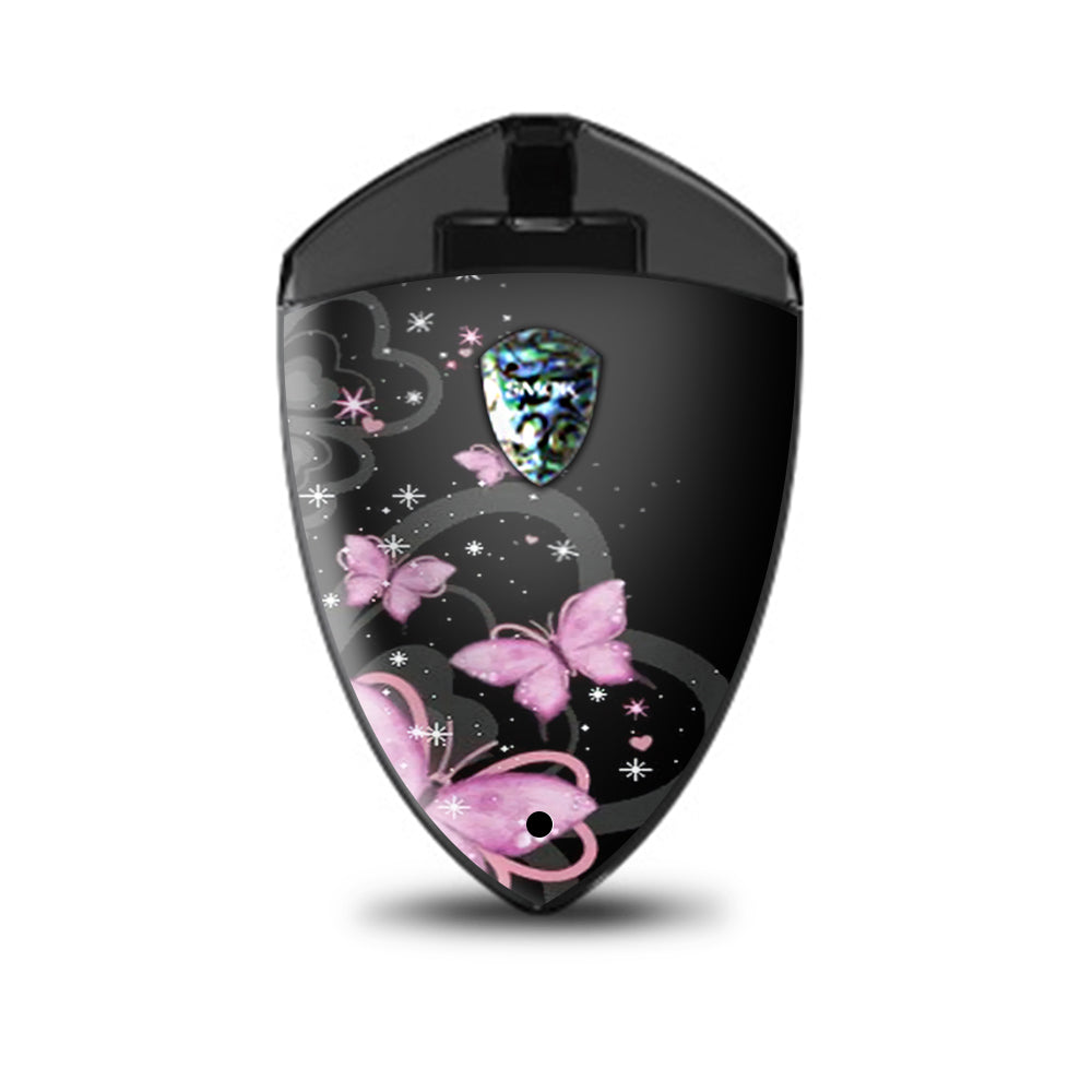  Pink Majestic Butterflies Hearts Smok Rolo Badge Skin