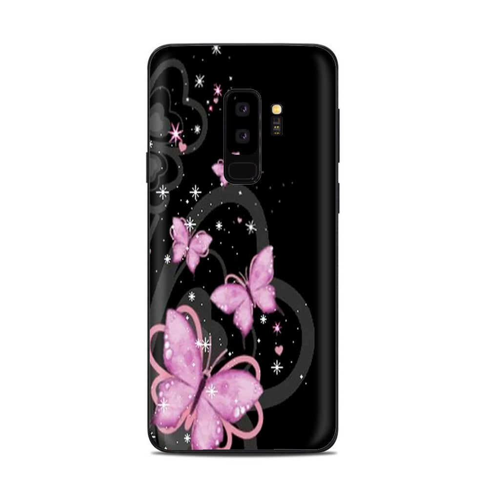  Pink Majestic Butterflies Hearts Samsung Galaxy S9 Plus Skin