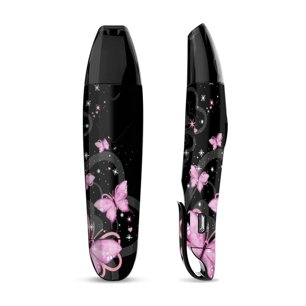 Skin Decal for Suorin Vagon  Vape / Pink Majestic Butterflies Hearts
