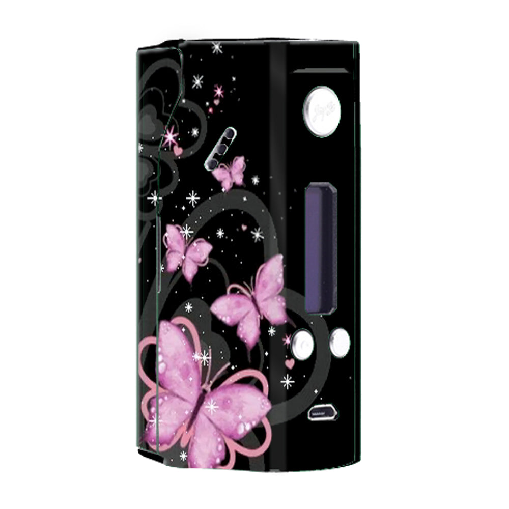  Pink Majestic Butterflies Hearts Wismec Reuleaux RX200  Skin