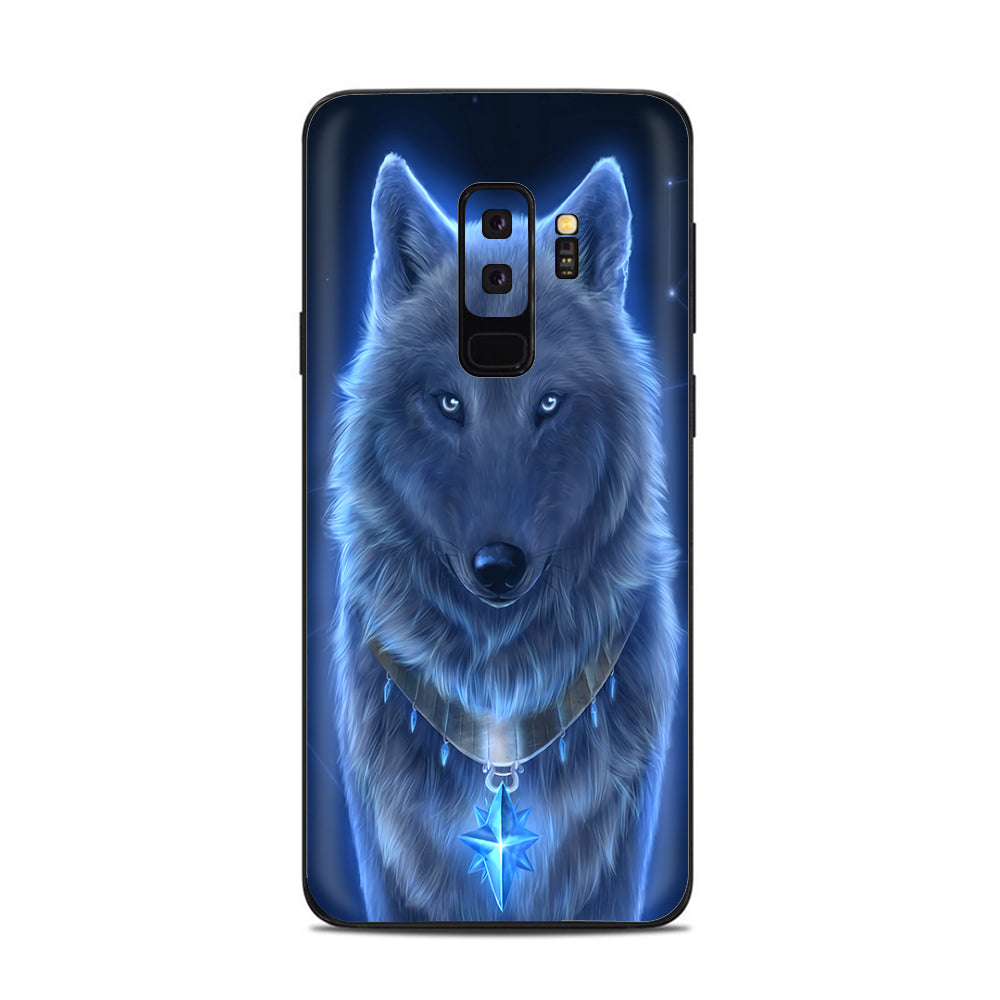  Glowing Celestial Wolf Samsung Galaxy S9 Plus Skin