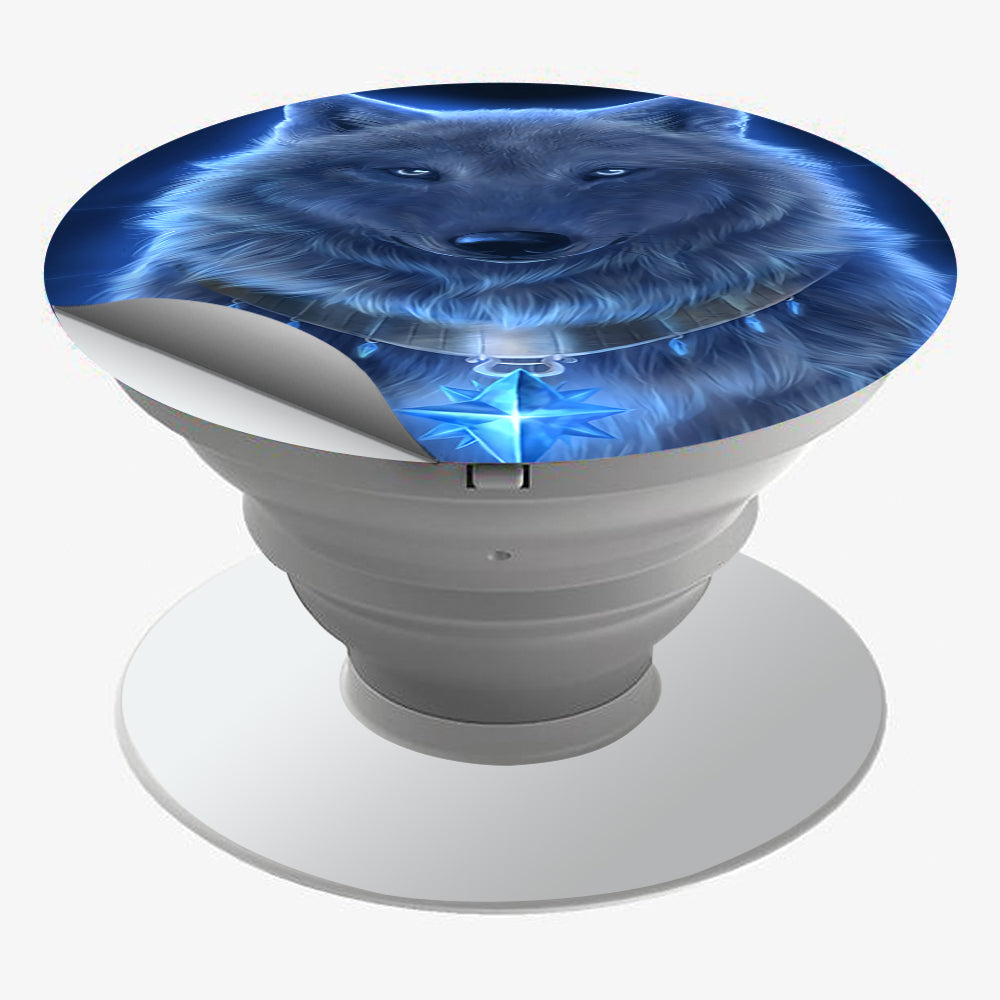  Glowing Celestial Wolf Popsocket Pop Socket Skin