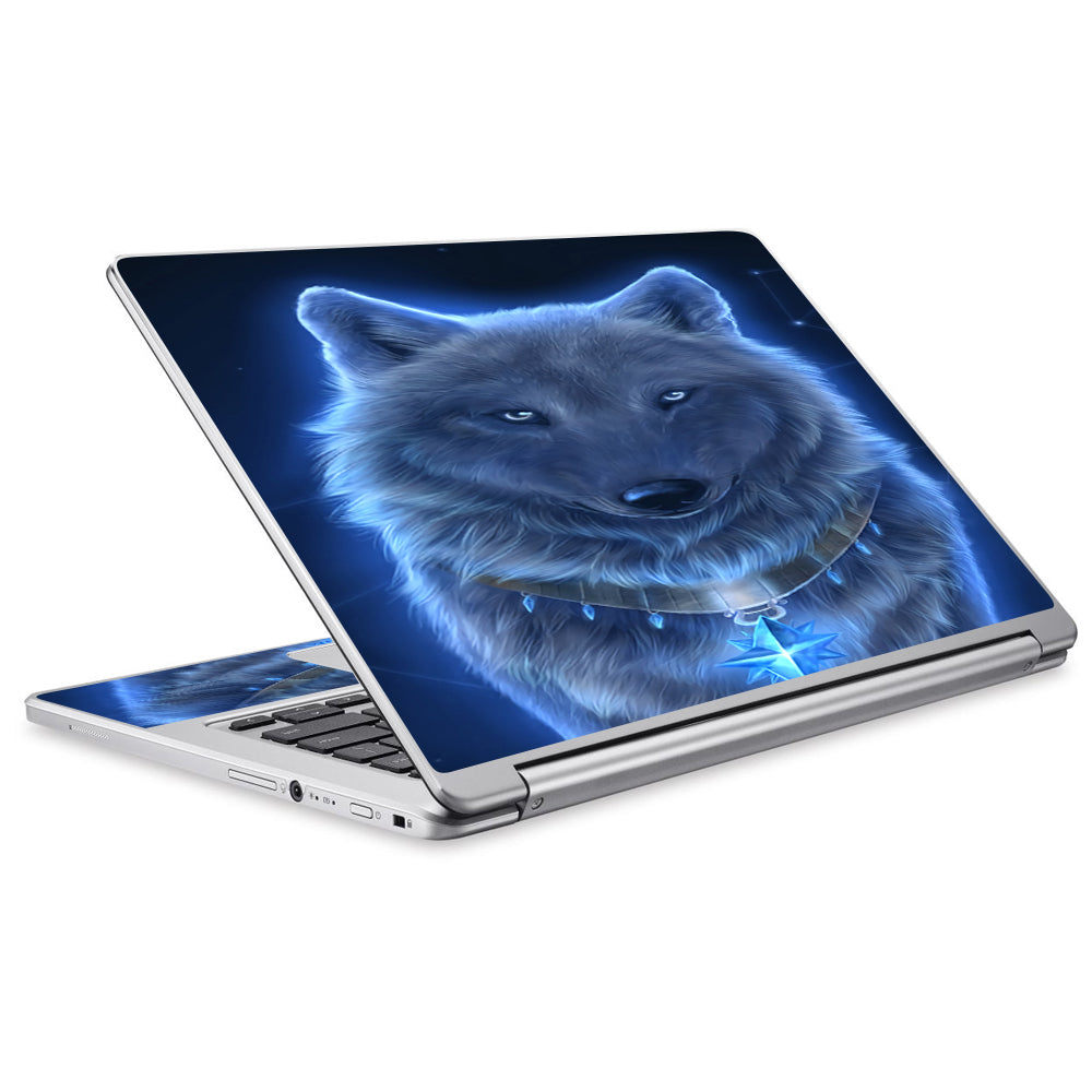  Glowing Celestial Wolf Acer Chromebook R13 Skin