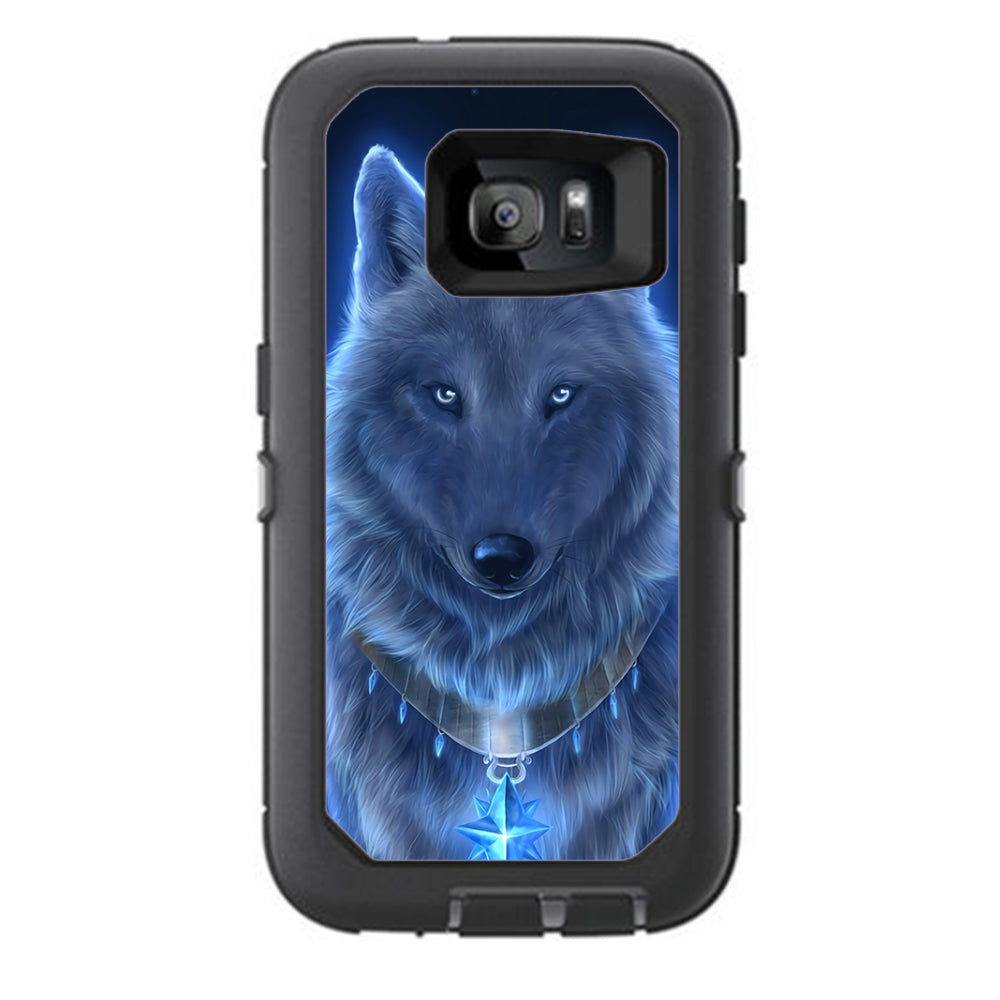  Glowing Celestial Wolf Otterbox Defender Samsung Galaxy S7 Skin
