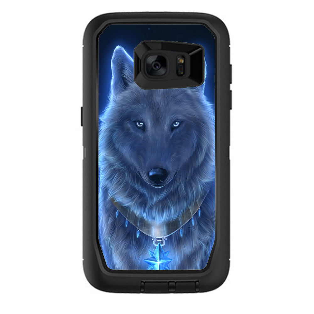  Glowing Celestial Wolf Otterbox Defender Samsung Galaxy S7 Edge Skin