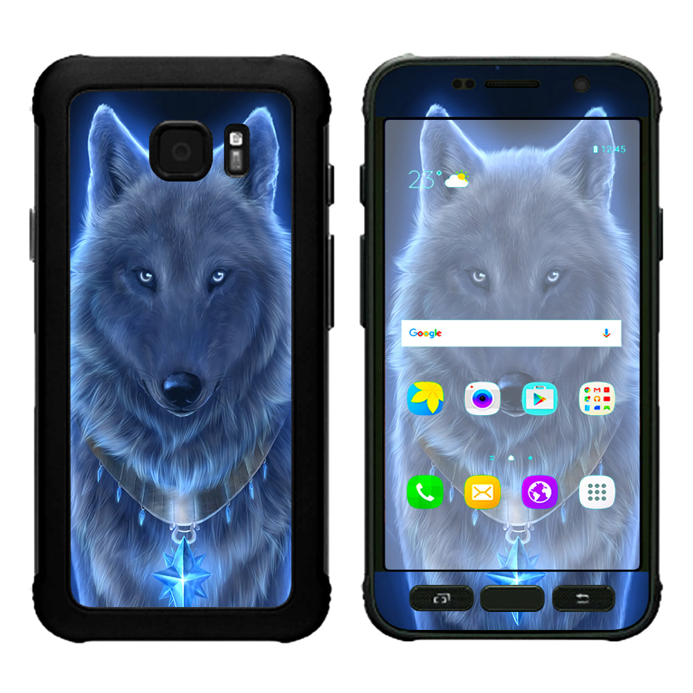  Glowing Celestial Wolf Samsung Galaxy S7 Active Skin