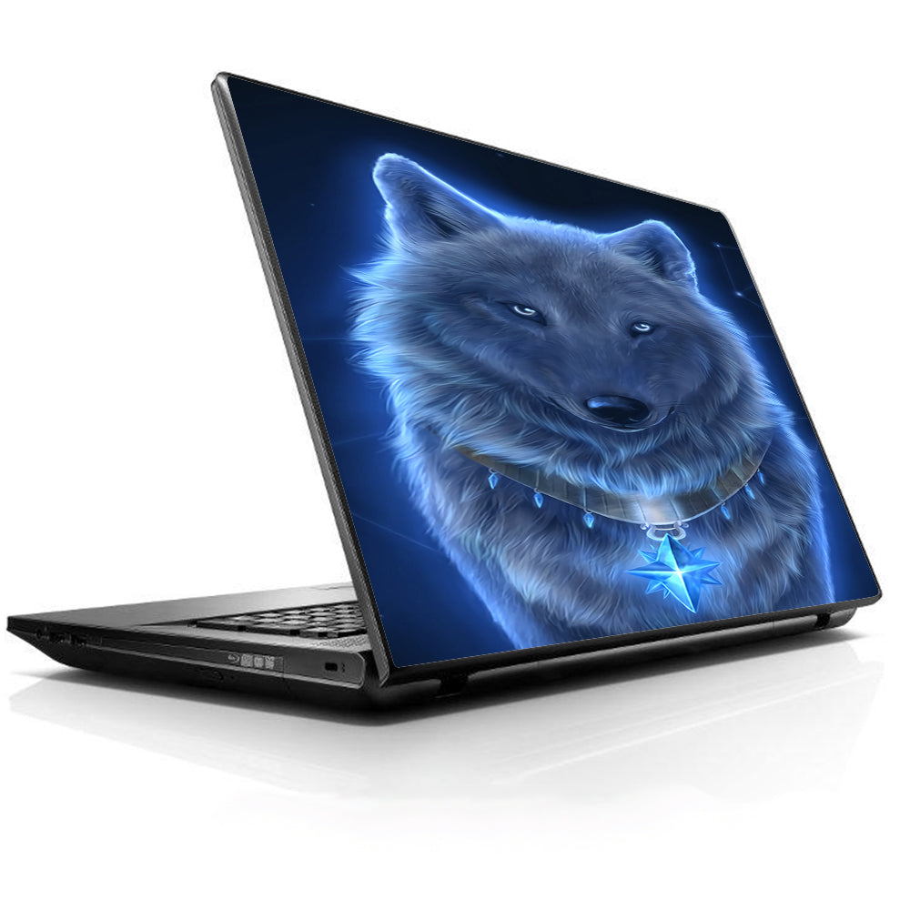  Glowing Celestial Wolf Universal 13 to 16 inch wide laptop Skin
