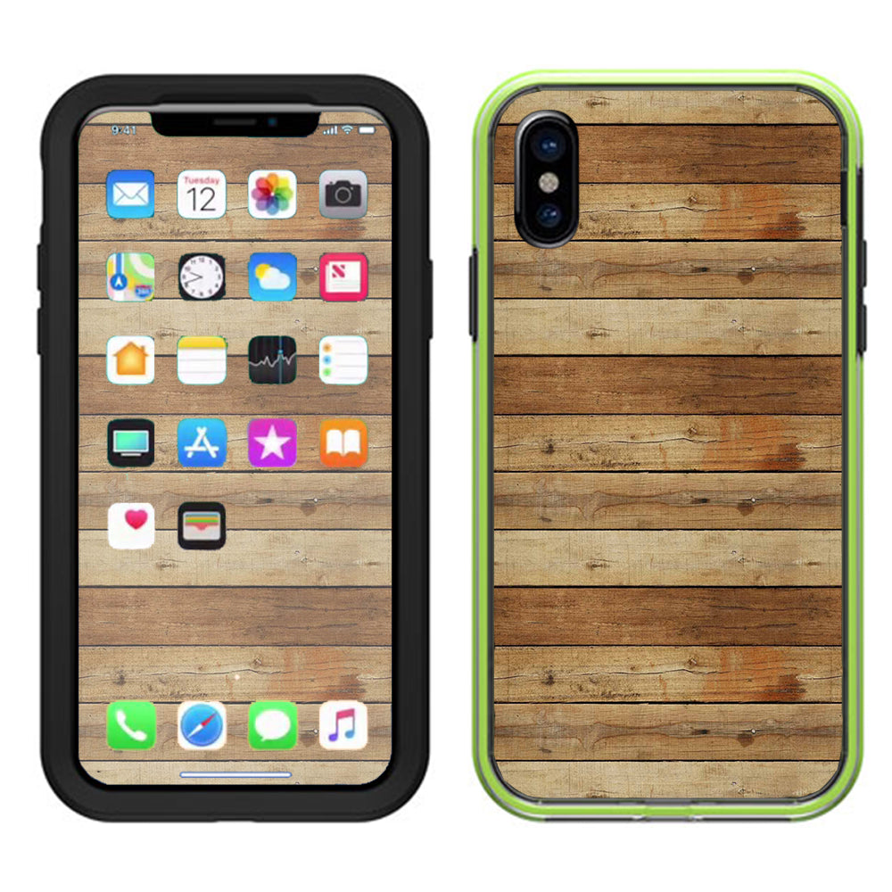 Wood Panels Plank Lifeproof Slam Case iPhone X Skin