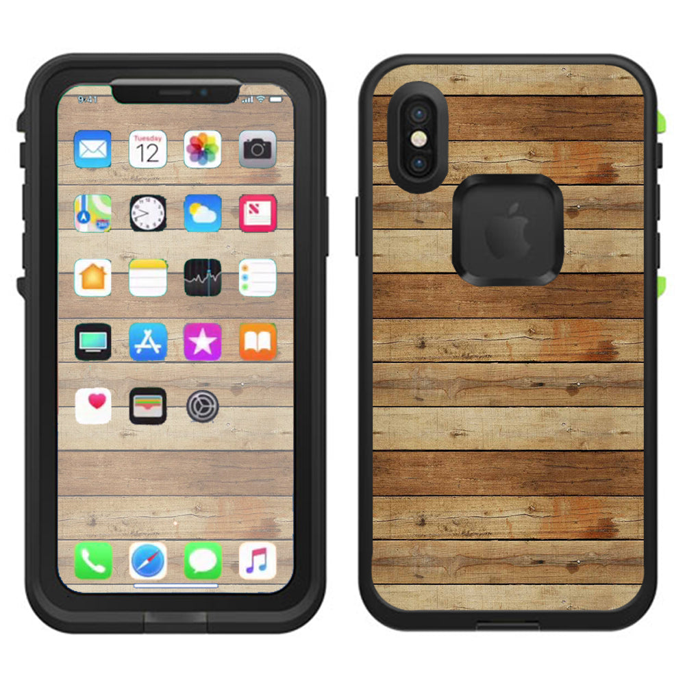  Wood Panels Plank Lifeproof Fre Case iPhone X Skin