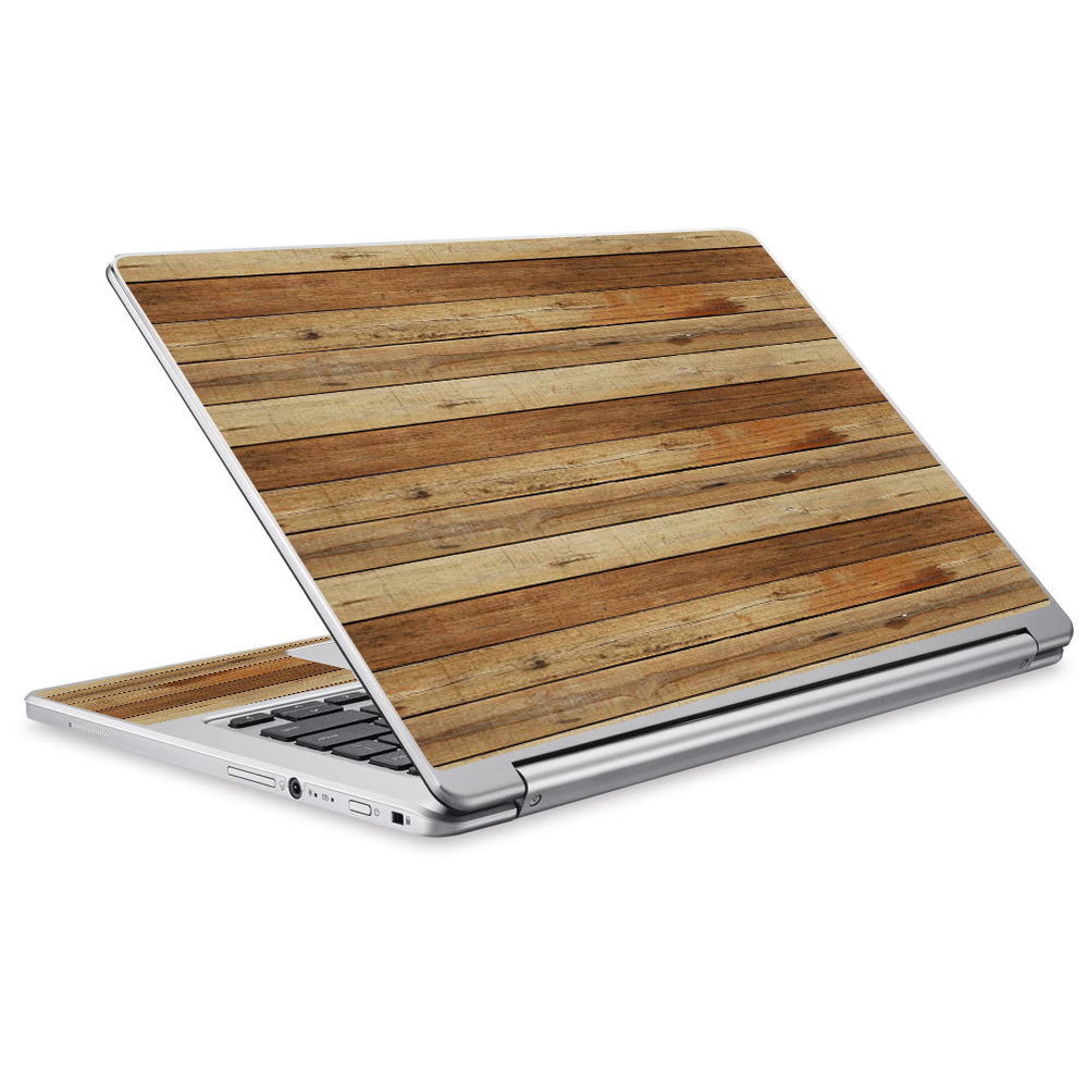 Skin Decal for Acer Chromebook R13 Laptop Vinyl Wrap Wood Panels