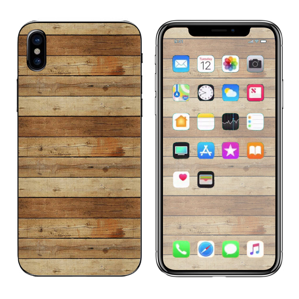  Wood Panels Plank Apple iPhone X Skin