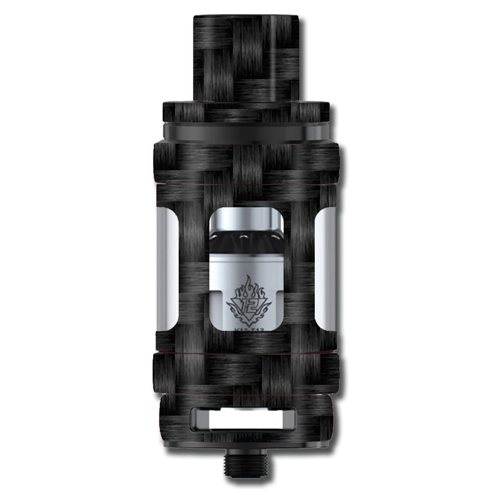  Black Grey Carbon Fiber Weave Smok TFV12 Tank Skin