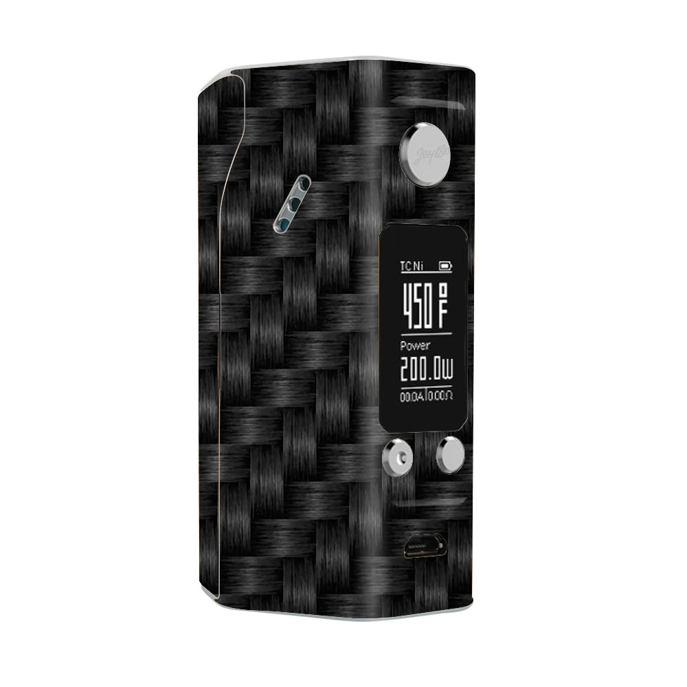  Black Grey Carbon Fiber Weave Wismec Reuleaux RX200S Skin