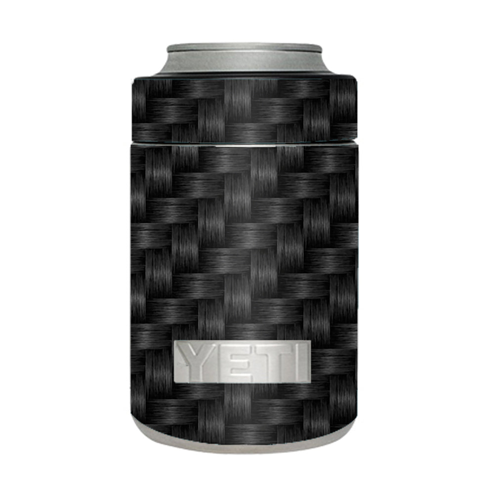  Black Grey Carbon Fiber Weave Yeti Rambler Colster Skin