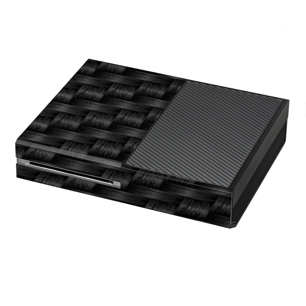  Black Grey Carbon Fiber Weave Microsoft Xbox One Skin