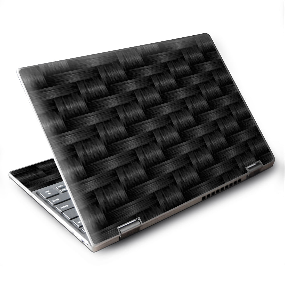  Black Grey Carbon Fiber Weave Lenovo Yoga 710 11.6" Skin