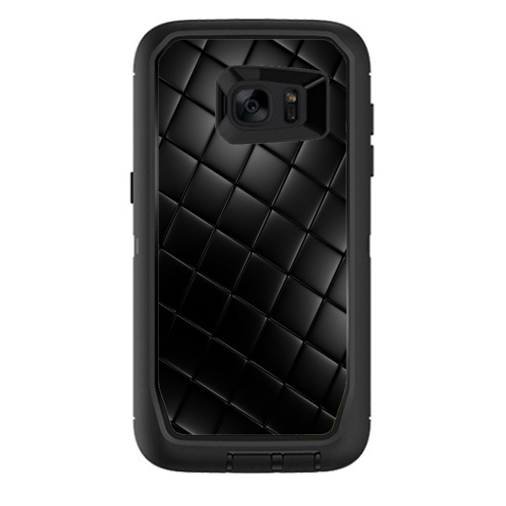  Black Leather Chesterfield Otterbox Defender Samsung Galaxy S7 Edge Skin