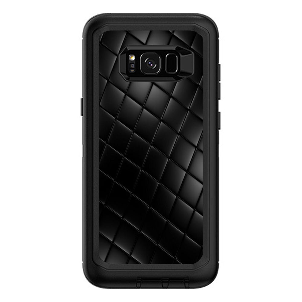  Black Leather Chesterfield Otterbox Defender Samsung Galaxy S8 Plus Skin