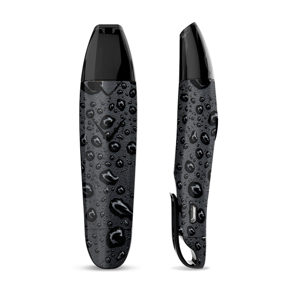 Skin Decal for Suorin Vagon  Vape / Rain Drops on Black Metal