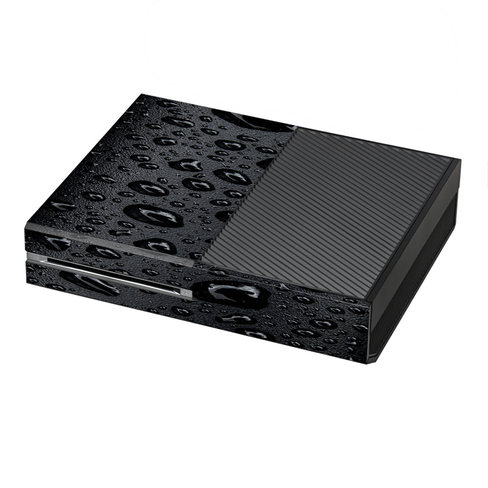  Rain Drops On Black Metal Microsoft Xbox One Skin