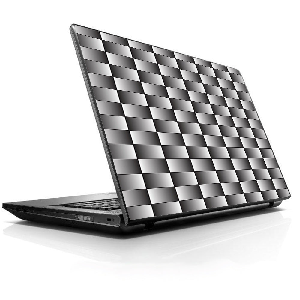  White Grey Carbon Fiber Look Universal 13 to 16 inch wide laptop Skin