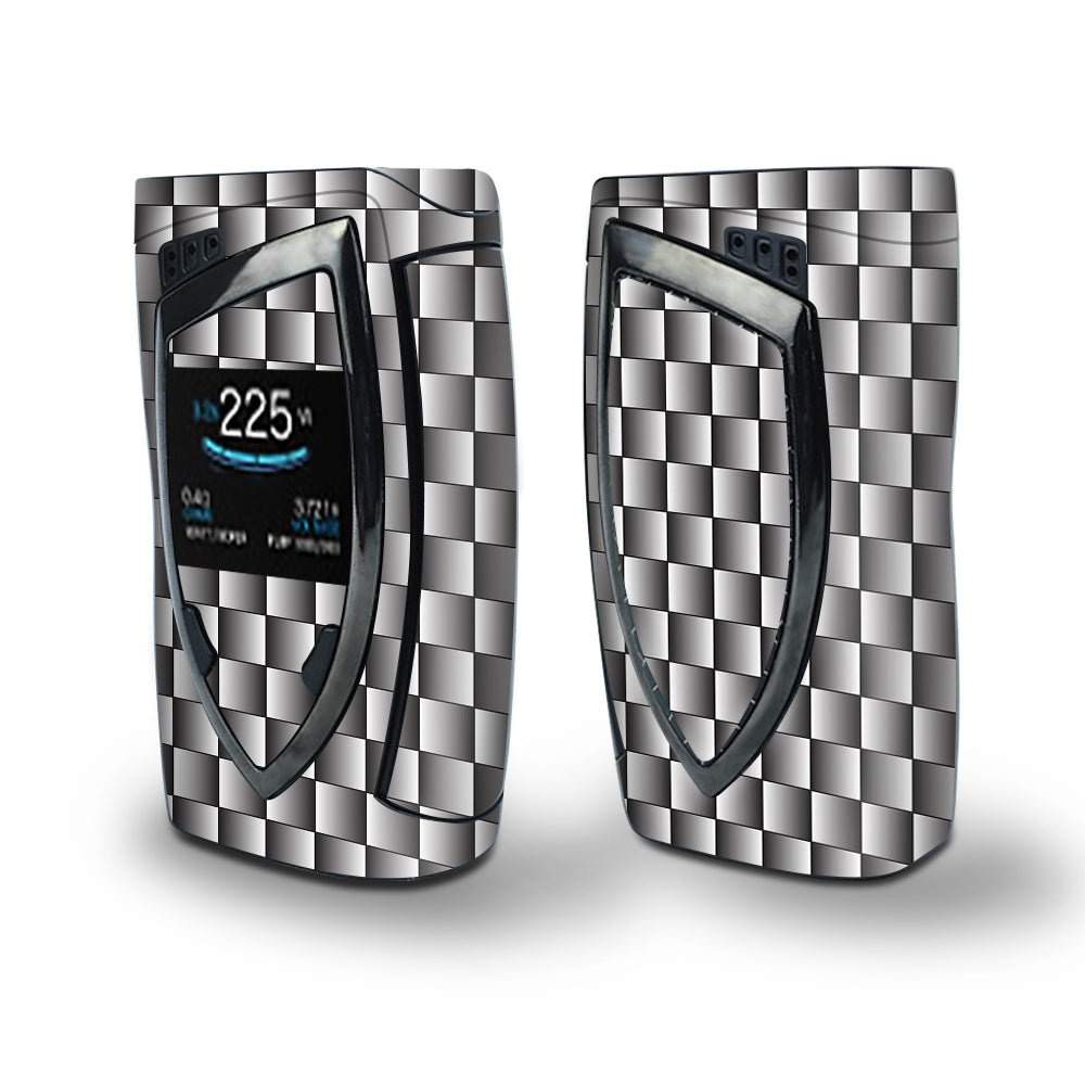 Skin Decal Vinyl Wrap for Smok Devilkin Kit 225w (includes TFV12 Prince Tank Skins) Vape Skins Stickers Cover / White Grey Carbon Fiber Look