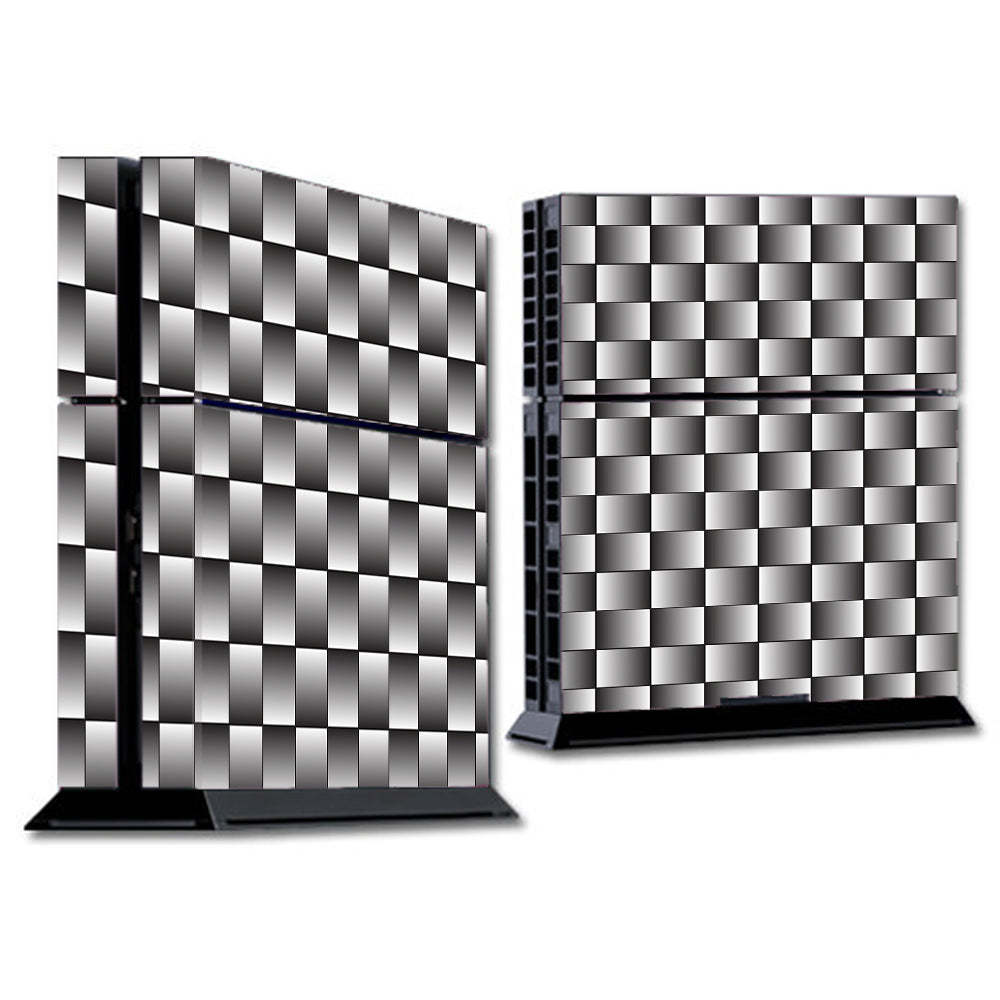  White Grey Carbon Fiber Look Sony Playstation PS4 Skin