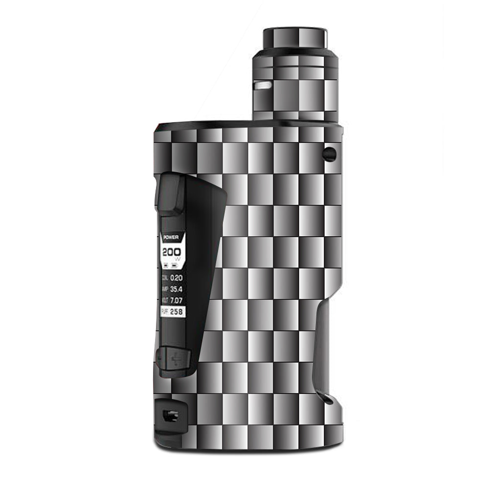  White Grey Carbon Fiber Look G Box Squonk Geek Vape Skin