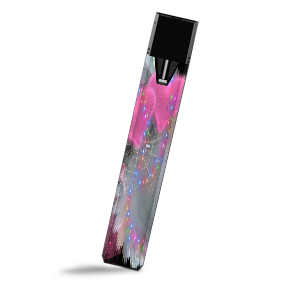  Mystic Pink Hearts Feathers Smok Fit Ultra Portable Skin
