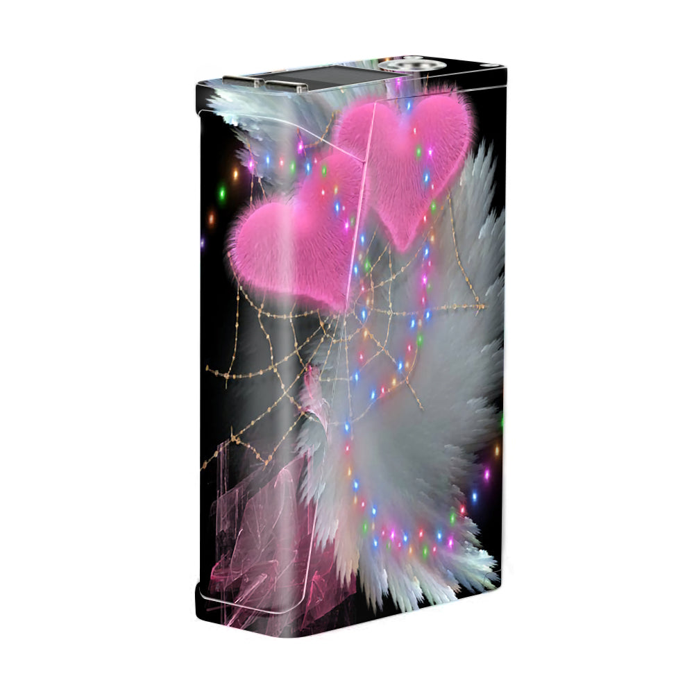  Mystic Pink Hearts Feathers Smok H-Priv Skin