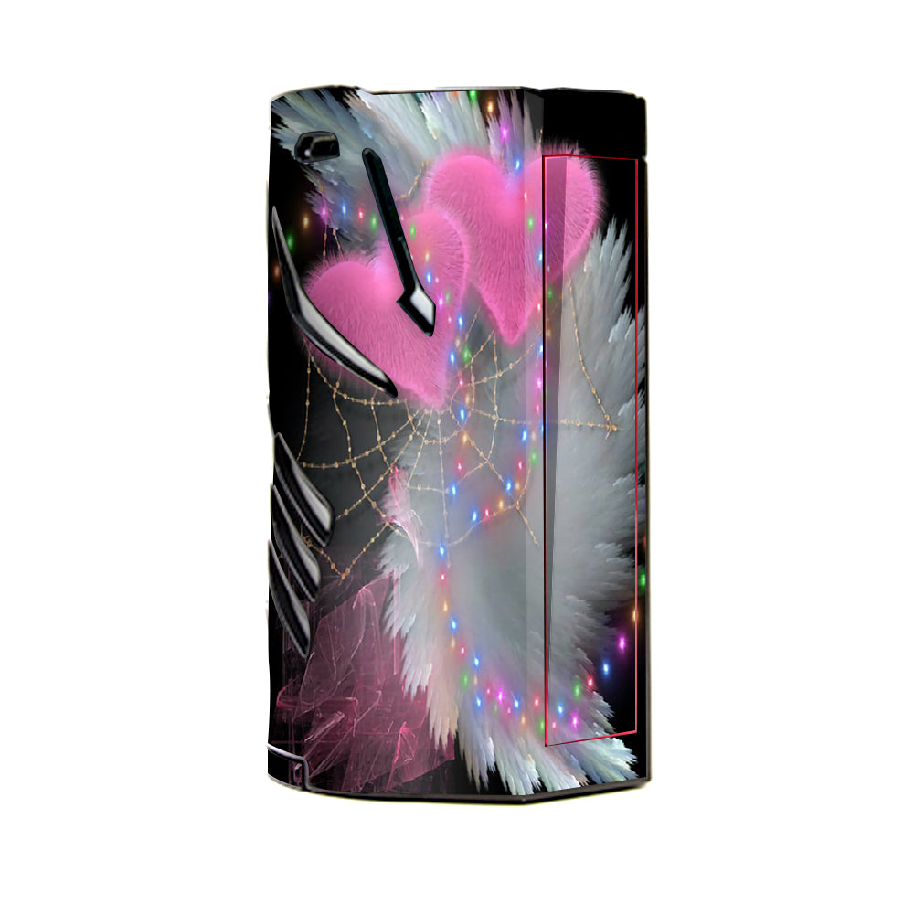 Mystic Pink Hearts Feathers T-Priv 3 Smok Skin