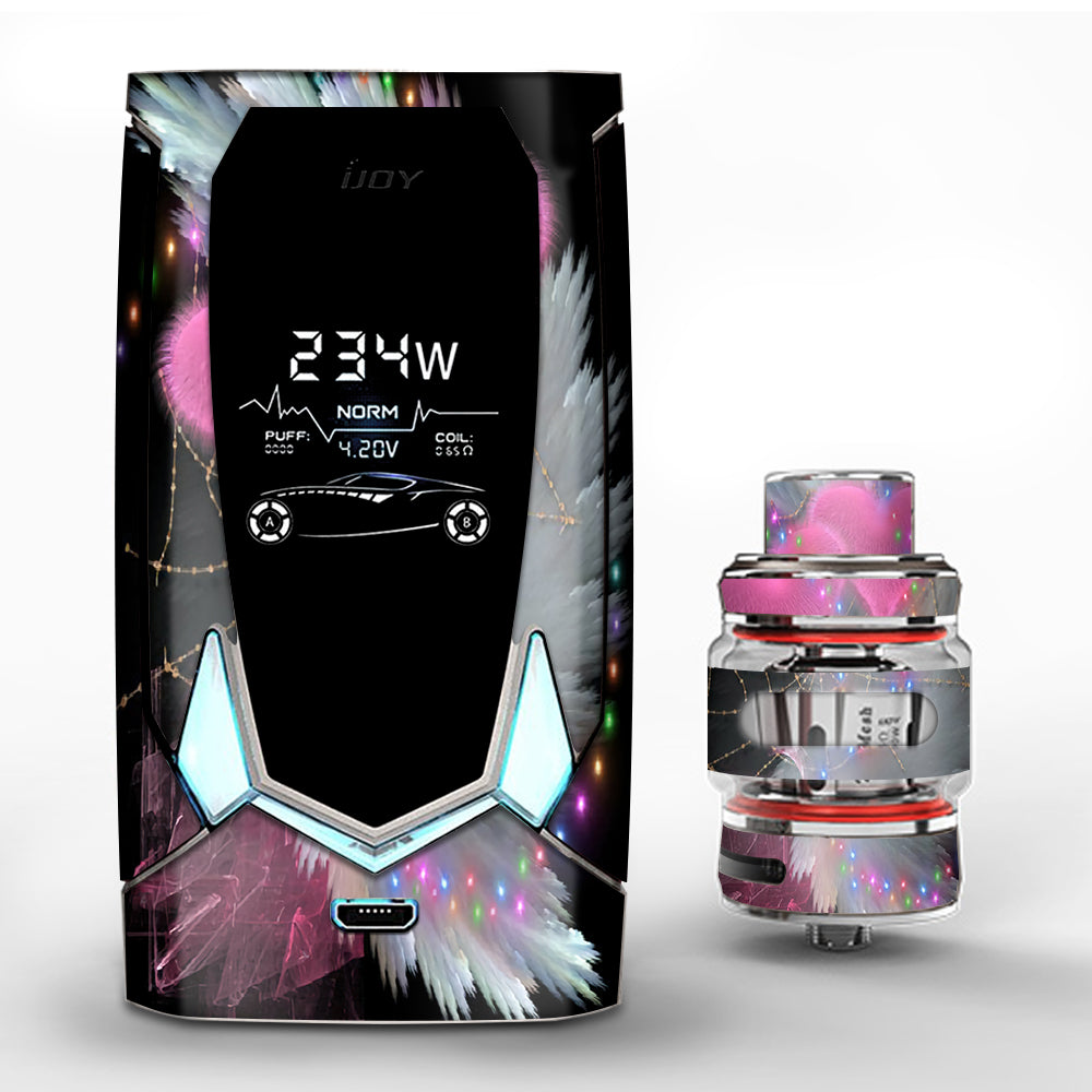  Mystic Pink Hearts Feathers iJoy Avenger 270 Skin