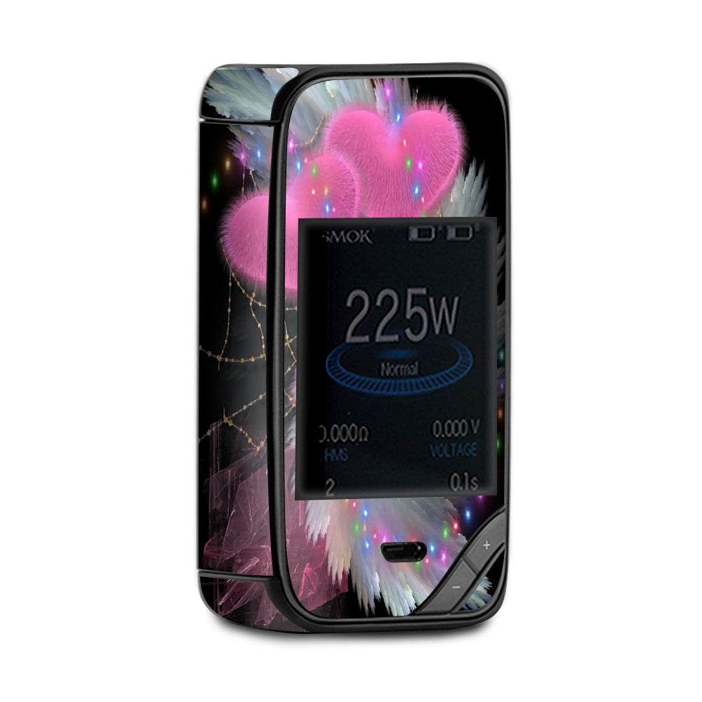  Mystic Pink Hearts Feathers X-Priv Smok Skin