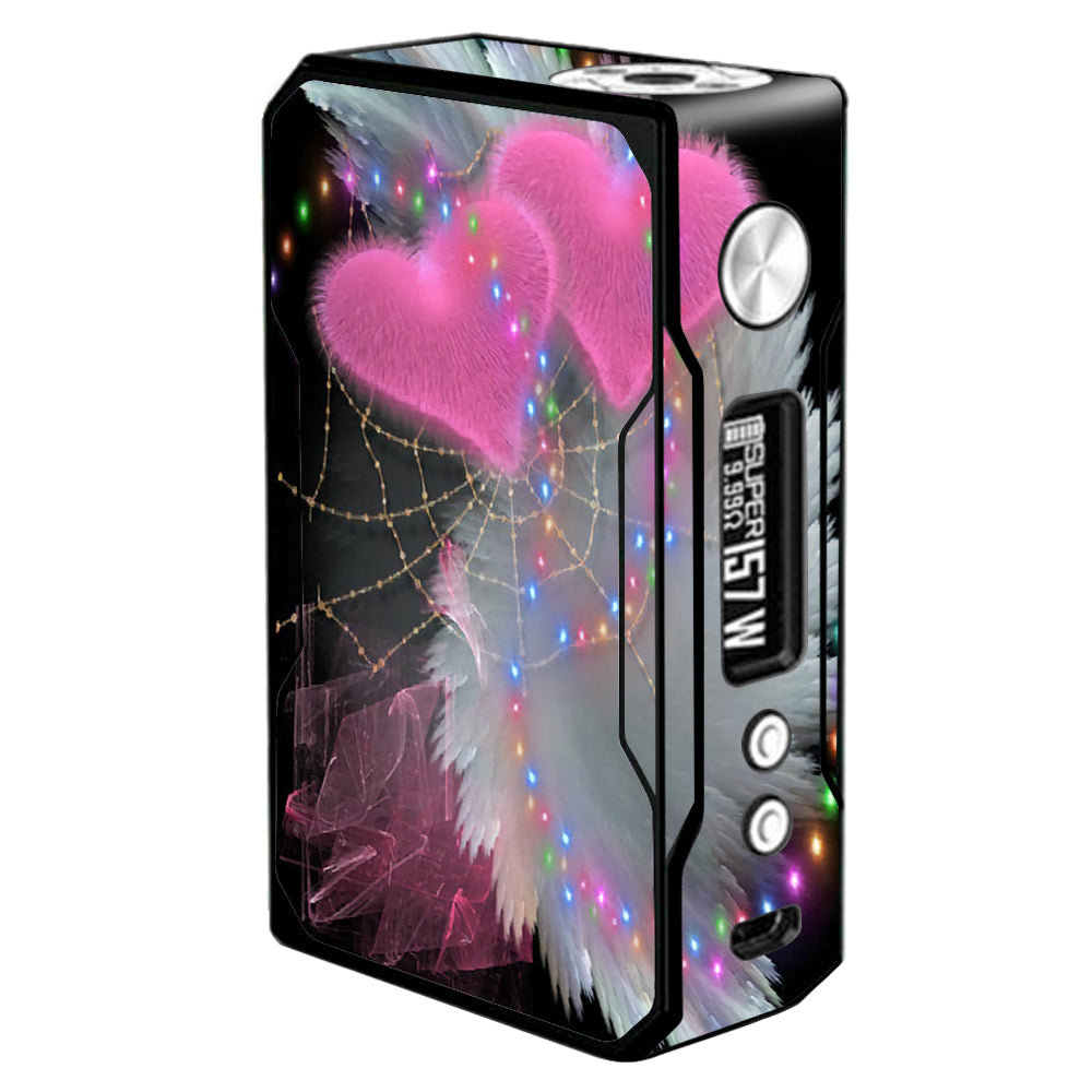  Mystic Pink Hearts Feathers Voopoo Drag 157w Skin